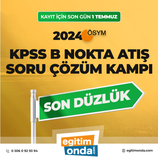 KPSS-B Nokta Atış Soru Çözüm Kampı