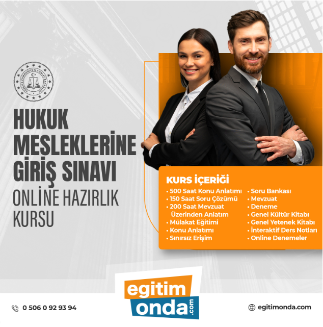 Hukuk Mesleklerine Giriş Sınavı Online Hazırlık Kursu